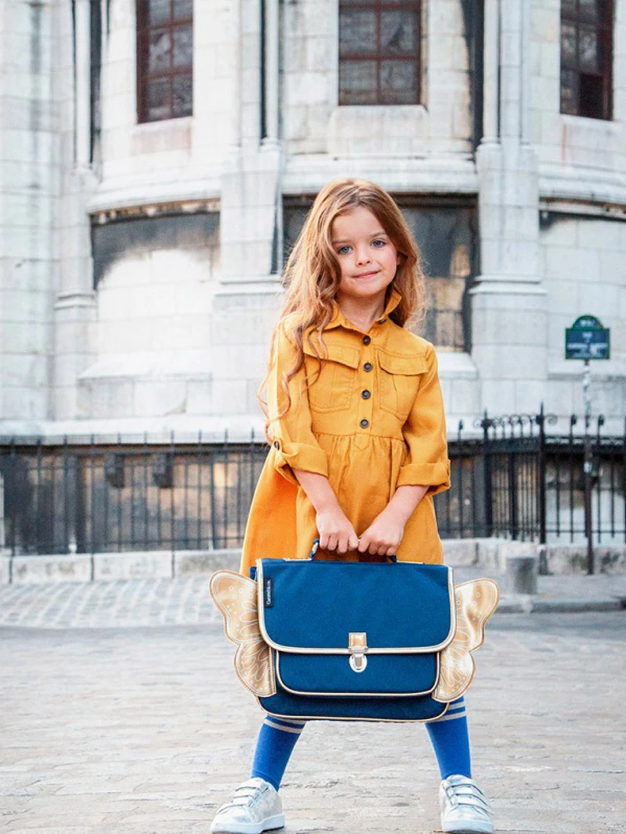 Mini Cartable Caramel & Cie Ailé Papillon 32 cm | Cartable Scolaire Léger et Pratique – Image 14