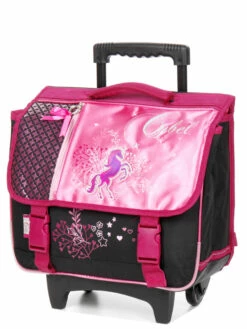 Cartable à Roulettes Cybel Rose 38 Cm - Scolaire Pratique et Léger