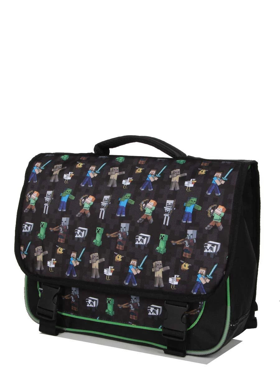 Cartable Minecraft Skins 38 Cm - Idéal pour l'école | Coloris Variés