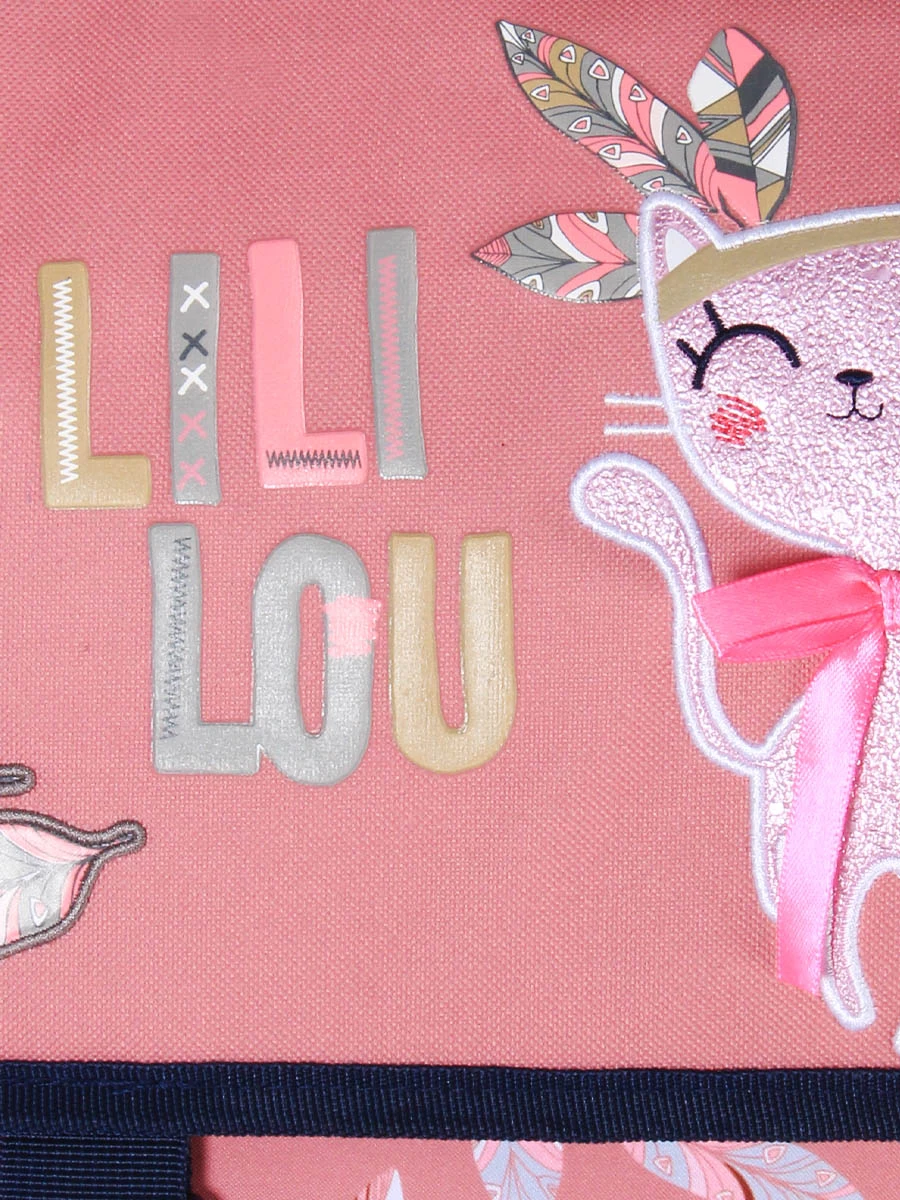 Cartable Lili Lou Plumes 38 Cm - Idéal pour École, Léger et Résistant - Plusieurs Compartiments – Image 4