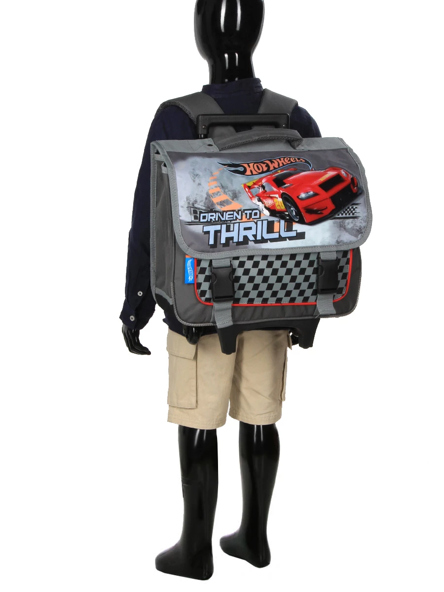 Cartable à Roulettes Hot Wheels Thrill 38 Cm - Cartable Scolaire Pratique et Stylé – Image 16