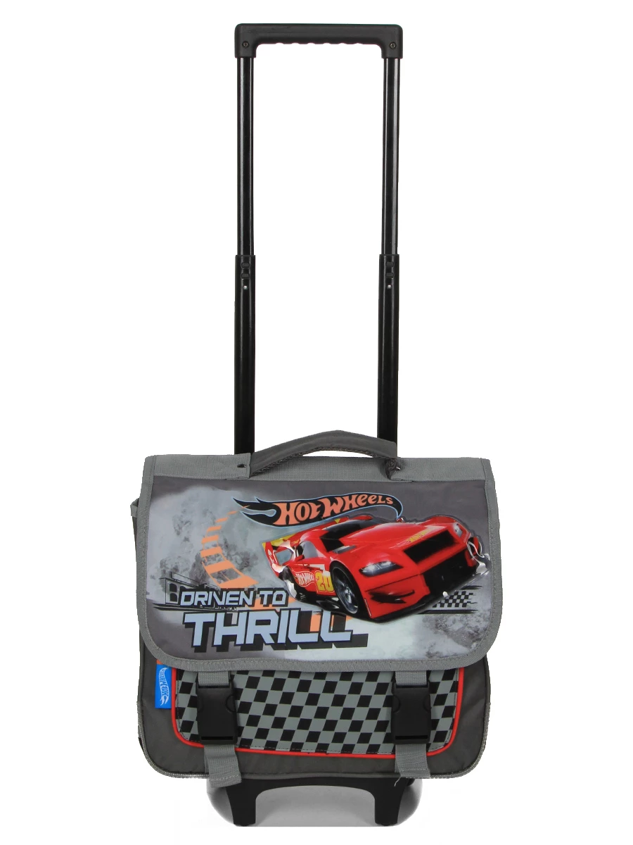 Cartable à Roulettes Hot Wheels Thrill 38 Cm - Cartable Scolaire Pratique et Stylé – Image 2