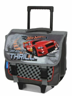 Cartable à Roulettes Hot Wheels Thrill 38 Cm - Cartable Scolaire Pratique et Stylé