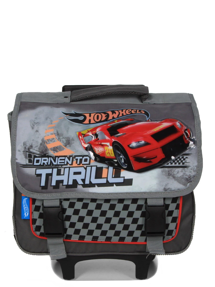 Cartable à Roulettes Hot Wheels Thrill 38 Cm - Cartable Scolaire Pratique et Stylé – Image 3