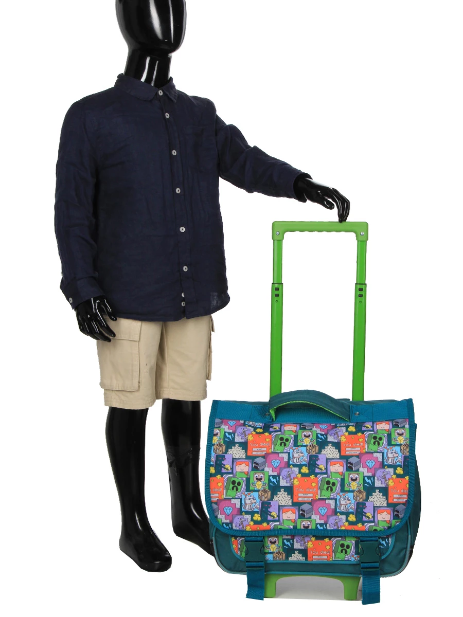 Cartable à Roulettes Minecraft Collection 38 Cm - Idéal pour l'École – Image 15