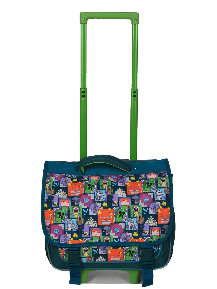 Cartable à Roulettes Minecraft Collection 38 Cm - Idéal pour l'École – Image 2