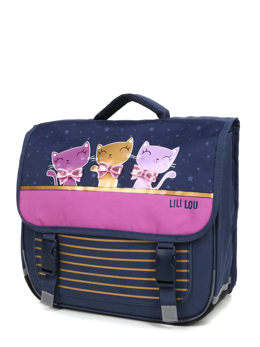 Cartable Lili Lou X Philéas Glam 38 Cm - Sac à Dos Scolaire Élégant et Pratique