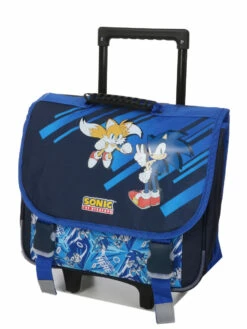 Cartable à Roulettes Sonic & Tails 38 cm - Idéal pour l'école | Résistant et Design