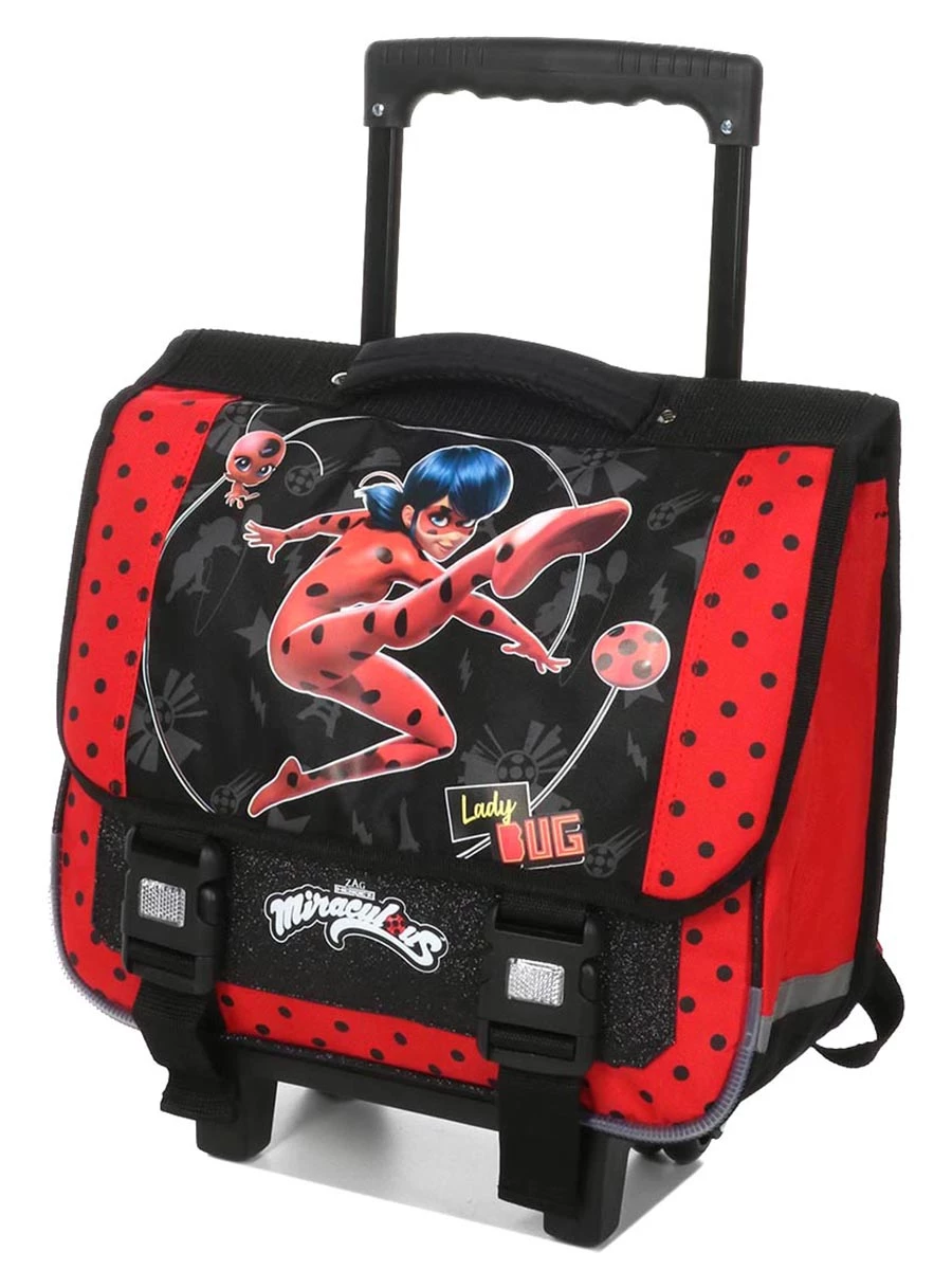 Cartable à Roulettes Miraculous Super Heroes 38 cm - Léger et Pratique pour l'École