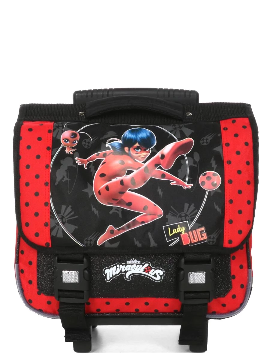 Cartable à Roulettes Miraculous Super Heroes 38 cm - Léger et Pratique pour l'École – Image 3