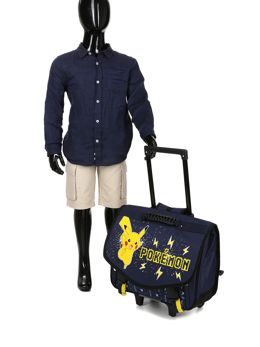 Cartable à Roulettes Pikachu 41 Cm - Sac à Dos Scolaire Pokémon pour Enfants – Image 17
