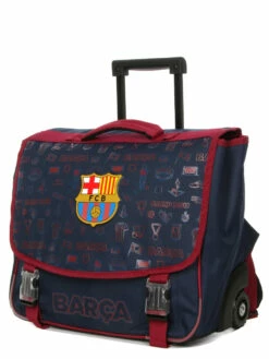 Cartable à Roulettes FC Barcelone Blason 41 Cm - Cartable Scolaire Léger et Pratique