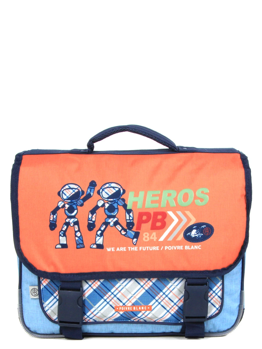 Cartable Poivre Blanc Boy Robot 38 cm - Scolaire Léger et Résistant – Image 2