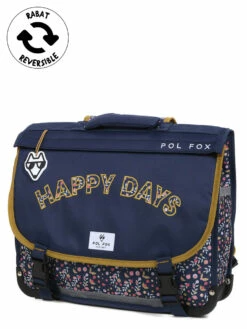 Cartable Réversible Pol Fox Happy Days 41 cm - Idéal pour l'École