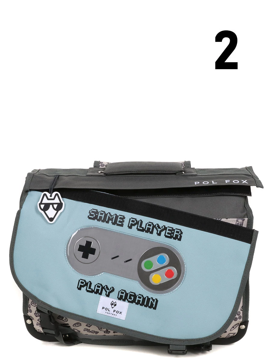 Cartable Réversible Pol Fox Gamer 41 cm - Idéal pour l'école | Design Polyvalent et Durable – Image 13