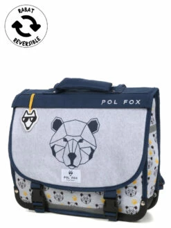 Cartable Réversible Pol Fox Bear 35 Cm - Idéal pour l'école