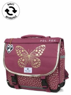 Cartable Réversible Pol Fox Butterfly 35 Cm - Élégant et Pratique pour l'École