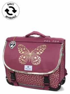 Cartable Réversible Pol Fox Butterfly 38 Cm - Scolaire Léger et Durable