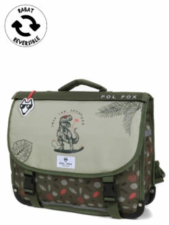 Cartable Réversible Pol Fox Dino Ride 38 Cm - Idéal pour l'école