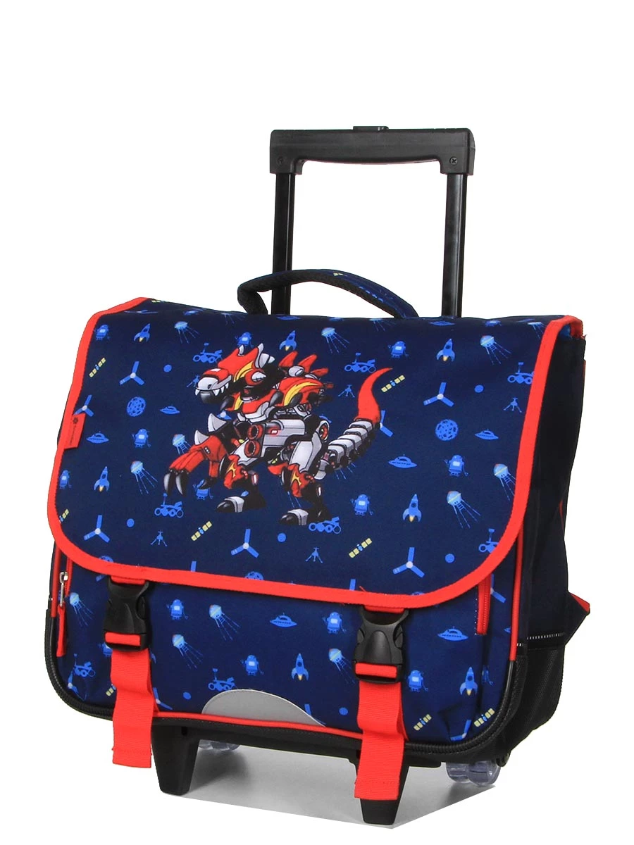 Cartable à Roulettes Snowball Kid Robot Dino 41 Cm - Idéal pour l'École