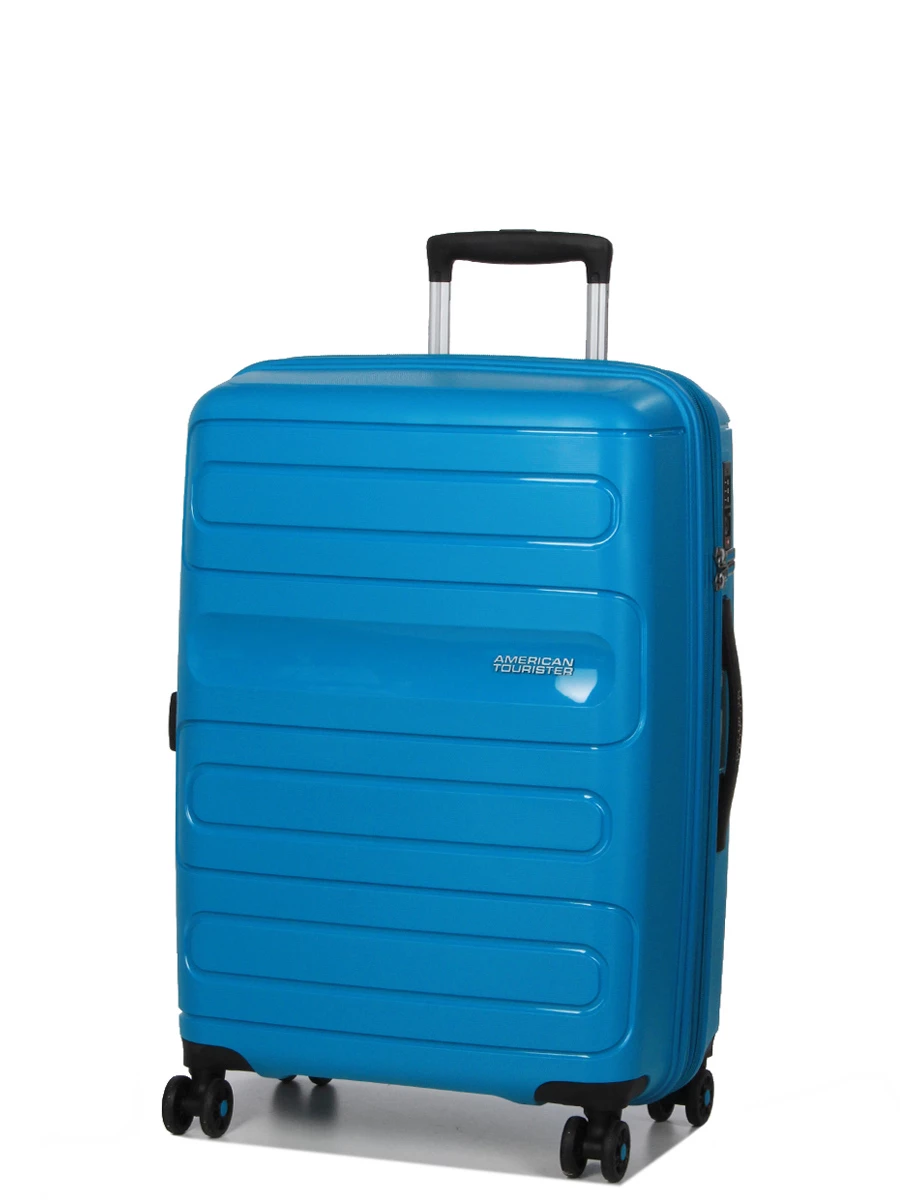 Valise American Tourister Sunside 68 cm - Grand format pour voyage - Polycarbonate léger - Roulettes multidirectionnelles - Française