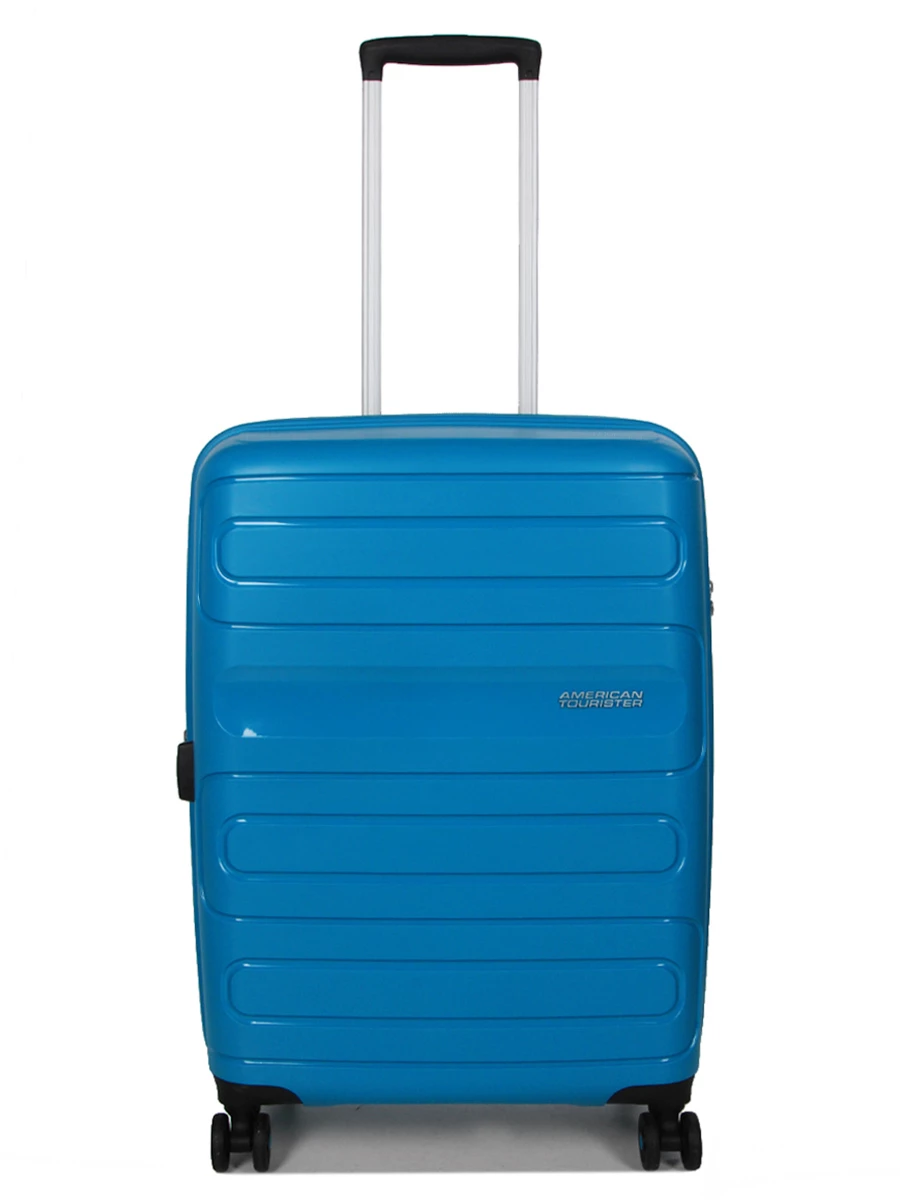 Valise American Tourister Sunside 68 cm - Grand format pour voyage - Polycarbonate léger - Roulettes multidirectionnelles - Française – Image 2