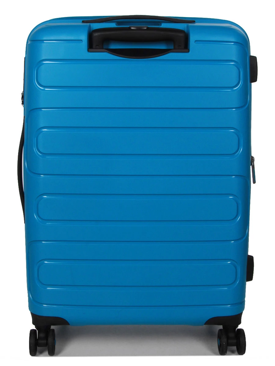 Valise American Tourister Sunside 68 cm - Grand format pour voyage - Polycarbonate léger - Roulettes multidirectionnelles - Française – Image 4